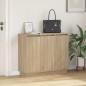 Preview: LED-Sideboard Sonoma-Eiche 90 x 32 x 75 cm Holzwerkstoff