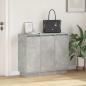 Preview: Sideboard mit LED in Beton Grau, 90x32x75 cm, aus Holzwerkstoff