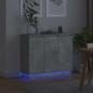 Preview: Sideboard mit LED in Beton Grau, 90x32x75 cm, aus Holzwerkstoff