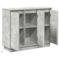 Preview: Sideboard mit LED in Beton Grau, 90x32x75 cm, aus Holzwerkstoff