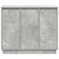 Preview: Sideboard mit LED in Beton Grau, 90x32x75 cm, aus Holzwerkstoff