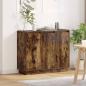 Preview: ARDEBO.de - Sideboard mit LED in Raucheiche 90x32x75 cm aus Holzwerkstoff
