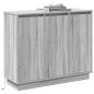 Preview: Sideboard mit LED in Grau Sonoma, 90x32x75 cm, aus Holzwerkstoff