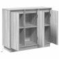 Preview: Sideboard mit LED in Grau Sonoma, 90x32x75 cm, aus Holzwerkstoff