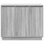 Preview: Sideboard mit LED in Grau Sonoma, 90x32x75 cm, aus Holzwerkstoff