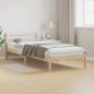Preview: ARDEBO.de - Bettrahmen Braun 225,5 x 105,5 x 69,5 cm Massivholz Kiefer