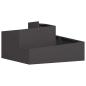 Preview: Blumentopf Schwarz 80x80x50 cm Kaltgezogener Stahl