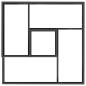 Preview: Blumentopf Schwarz 80x80x50 cm Kaltgezogener Stahl