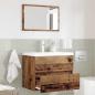 Preview: ARDEBO.de - 2 Teile Badezimmermöbel Set Altes Holz Holzwerkstoff