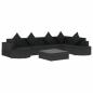 Preview: 8-tlg. Garten-Lounge-Set mit Auflagen Poly Rattan Schwarz