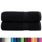Preview: Premium-Handtücher SOLUND 2 Stk. Schwarz 50x100 cm 600 g/m²