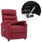 Preview: Massagesessel Elektrisch Weinrot Stoff