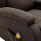 Preview: Ohrensessel mit Massagefunktion Dunkelbraun Stoff