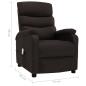 Preview: Massagesessel Dunkelbraun Stoff