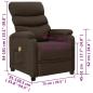 Preview: Massagesessel Dunkelbraun Stoff
