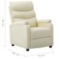 Preview: Relaxsessel Creme Kunstleder