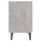 Preview: Nachttisch mit Metallbeinen Betongrau 40x30x50 cm