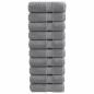 Preview: ARDEBO.de - Premium-Gästetücher SOLUND 10 Stk. Grau 30x50 cm 600 g/m²