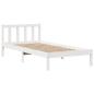 Preview: Massivholzbett mit Regal ohne Matratze Weiß 90x190 cm Kiefer