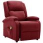 Preview: Massagesessel Elektrisch Weinrot Stoff