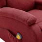 Preview: Massagesessel Elektrisch Weinrot Stoff
