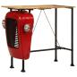 Preview: Bartisch Traktor Rot und Braun 55x120x107 cm Massivholz Mango