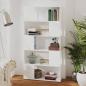 Preview: Bücherregal Raumteiler Weiß 80x24x155 cm Holzwerkstoff