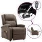 Preview: Massagesessel Elektrisch Taupe Stoff