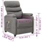 Preview: Massagesessel Hellgrau Stoff