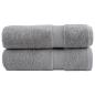 Preview: ARDEBO.de - Premium-Handtücher SOLUND 2 Stk. Grau 50x100 cm 600 g/m²