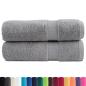 Preview: Premium-Handtücher SOLUND 2 Stk. Grau 50x100 cm 600 g/m²