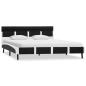 Preview: Bett mit LED-Beleuchtung ohne Matratze Schwarz 120x200 cm
