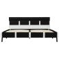 Preview: Bett mit LED-Beleuchtung ohne Matratze Schwarz 120x200 cm