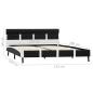 Preview: Bett mit LED-Beleuchtung ohne Matratze Schwarz 120x200 cm