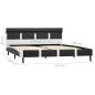 Preview: Bettgestell mit LED Grau Kunstleder 120×200 cm