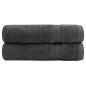 Preview: ARDEBO.de - Premium-Duschtücher SOLUND 2 Stk. Anthrazit 70x140 cm 600 g/m²
