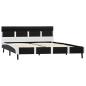 Preview: Bettgestell mit LED Schwarz Kunstleder 160x200 cm