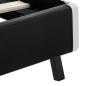 Preview: Bettgestell mit LED Schwarz Kunstleder 160x200 cm