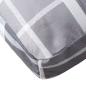Preview: Palettenkissen Grau Karomuster 50x50x12 cm Stoff