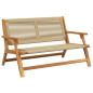 Preview: Gartenstühle und Tisch 4er Set Beige aus massivem Akazienholz