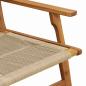 Preview: Gartenstühle und Tisch 4er Set Beige aus massivem Akazienholz