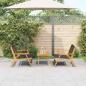 Preview: ARDEBO.de - Gartenstuhl-Set mit Tisch, 3 Teile, Schwarz, Akazie Massivholz