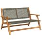 Preview: Gartenstühle mit Tisch 3er Set Grau Akazienholz