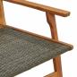 Preview: Gartenstühle mit Tisch 3er Set Grau Akazienholz