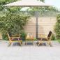 Preview: Gartenstühle mit Tisch 3er-Set Schwarz Akazienholz