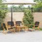 Preview: ARDEBO.de - Gartenstühle mit Tisch 5 Stück Schwarz Akazienholz