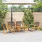Preview: ARDEBO.de - Gartenstühle mit Tisch 5 Teile Grau aus Akazienholz