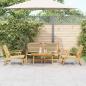 Preview: ARDEBO.de - 5-tlg. Garten-Sitzgruppe Beige Massivholz Akazie