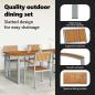 Preview: Garten Essgruppe 5 pcs Grau Massivholz Akazie