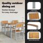 Preview: Garten Essgruppe 5 pcs Grau Massivholz Akazie